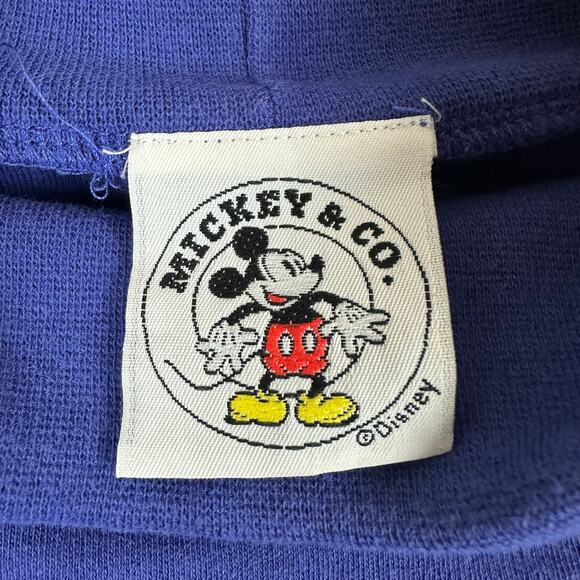 Womens VTG Mickey Co Disney Purple Knit Turtleneck Mickey Minnie Heart Cotton L - Picture 3 of 5